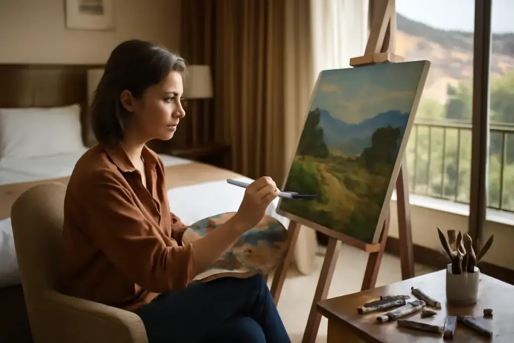 Perché prenotare una camera con lezioni di pittura incluse? Scopri il piacere di coltivare la tua passione in viaggio