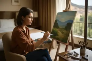 Perché prenotare una camera con lezioni di pittura incluse? Scopri il piacere di coltivare la tua passione in viaggio