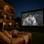 Proiezioni cinematografiche all’aperto in hotel: goditi il grande schermo sotto le stelle a due passi dal letto